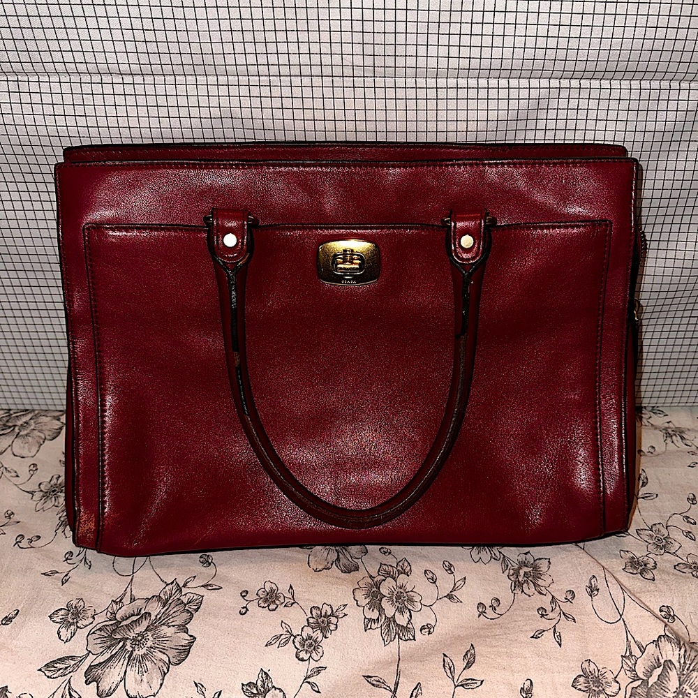 Berry pink coach satchel tote